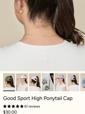 POPFLEX Olive High Ponytail Sport Cap